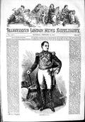Original Old Antique Print 1854 Portrait Prince Jerome Bonaparte Uniform 19th