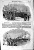 Original Old Antique Print 1854 War Rifle Brigade Vulcan Portsmouth Sout 19th