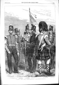 Old Antique Print 1854 British Troops War Rifle Brigade Highlanders Buffs 19th