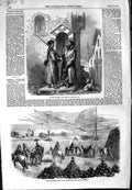 Old Antique Print 1854 Turkish Sentinels Constantinople Fidieh-Tablassi 19th