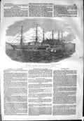 Original Old Antique Print 1854 Himalaya Steam Ship Plymouth Sound Royal George