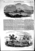 Original Old Antique Print 1854 Ship Wreck Correjou Brittany Horticultural Fete