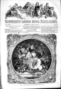 Original Old Antique Print 1854 Fruit Bowl Grapes Silver George Lance Victorian