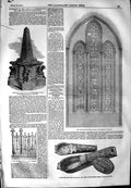 Original Old Antique Print 1854 Adelaide Memorial Window Worcester Thorneycroft