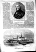 Antique Print *3178 1854 Kronborg Castle Elsineur Rear-Admiral Corry Baltic