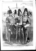 Old Antique Print 1854 War Cavalry Troops Hussars Lancers Dragoon Guards 19th