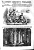 Original Old Antique Print 1854 Turkish Coffee Seller Constantinople Columns