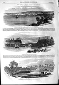 Old Antique Print 1854 Great Western Railway Canada Hamilton London Train 19th