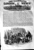 Original Old Antique Print 1854 Council War Paris France Men Meeting Officers