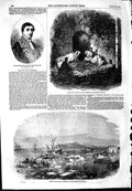 Original Old Antique Print 1854 Walton Pier Ship Marble Bonaparte Poerio 19th
