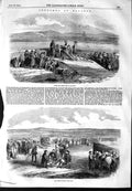 Original Old Antique Print 1854 Kalafat War Alarm-Gun Fortifications Siers 19th