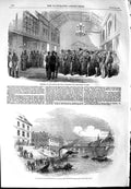Old Antique Print 1854 Lord Raglan Duke Cambridge Paris Napoleon Chalons 19th