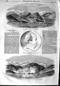 Original Old Antique Print 1854 Fort Jouabs Black Sea Golovin Chevalier Bunsen