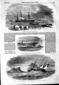 Old Antique Print 1854 Himalaya Ship Scutari Barracks Niagara Gibraltar 19th