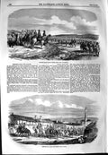 Old Antique Print 1854 Egyptian Troops Omer Pacha Schumla Bashi-Bazouks 19th