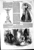 Original Old Antique Print 1854 Faust Marguerite Theatre Anna Caradori Oper 19th