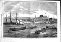 Old Antique Print 1854 Landing French Infantry Gallipoli Ships Boats War 19th
