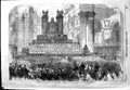 Original Old Antique Print 1854 Festival Sons Clergy St. Pauls Cathedral London