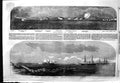 Original Old Antique Print 1854 Odessa War Ships Hecla Leopard Harbour Finland
