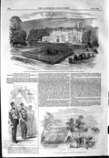 Original Old Antique Print 1854 Royal Bucks Militia Field-Day Ballarat 19th