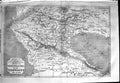 Original Old Antique Print 1854 Map Caucasus Seat Warinasia Black Sea Casp 19th