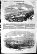 Old Antique Print 1854 Railway Station Trieste-Vienna Lloyd Arsenal War 19th