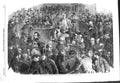 Original Old Antique Print 1854 Scene Paris Bourse France People Men Victorian