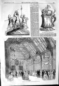 Old Antique Print 1854 Ball Queen Breadalbane House Park Lane Ascot Cup 19th