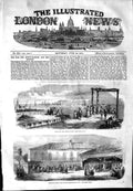 Original Old Antique Print 1854 Varna Bay Ships Landing Omer Pacha Custom-House