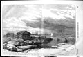 Original Old Antique Print 1854 Baro Sound Gulf Finland Ships Esmeralda Hecla