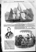 Original Old Antique Print 1854 Phantom Thought Vamprie London Yachts Billault
