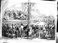 Original Old Antique Print 1854 Queen Opening Crystal Palace Sydenham 19th