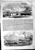 Old Antique Print 1854 Omer Pacha Boat Chek Pee Varna Execution Spy War 19th