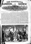 Original Old Antique Print 1854 Interior Custom House France Francois Biard Art