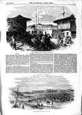 Old Antique Print 1854 Street Scene Varna Camp English Light Division War 19th