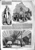 Original Old Antique Print 1854 Statue Strutt Arboretum Derby Railway Pad 19th