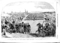Original Old Antique Print 1854 Prince Napoleon Sultan Scutari Zouaves Horses