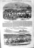 Original Old Antique Print 1854 Foot Guards Scutari British Sier Constantinople