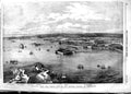 Original Old Antique Print 1854 Cronstadt Fort Alexander Risbank Menschikoff