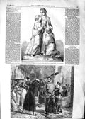 Old Antique Print 1854 Statue Females Orphans Christian Reformers Paris 19th