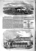 Old Antique Print 1854 Boat Attack Sulineh Danube Captain Parker Funeral 19th