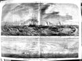 Old Antique Print 1854 War Cronstadt Ships Driver Gondola Fort Alexander 19th