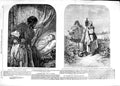 Original Old Antique Print 1854 Othello Man Sleeping Lady Russian Serf Water
