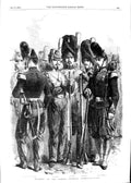 Old Antique Print 1854 French Imperial Guard Chasseurs Voltigeur Engineer 19th