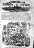 Original Old Antique Print 1854 French Siers Porte Des Dunes Camp Boulogne War