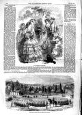 Original Old Antique Print 1854 Paris Fashion Foot Guards Drill John'S Barracks