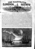 Original Old Antique Print 1854 Conflagration Varna Leander Bayard War Ships
