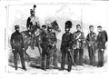 Original Old Antique Print 1854 Yeomanry Cavalry Lincoln Essex Yorkshire 19th
