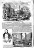 Old Antique Print 1854 Victoria Dock Plaistow Marshes Russell Sugar-Mill 19th