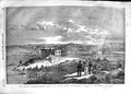 Original Old Antique Print 1854 Fort Nottich Bomarsund Breach English Batt 19th